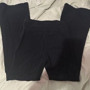 Black flared leggings